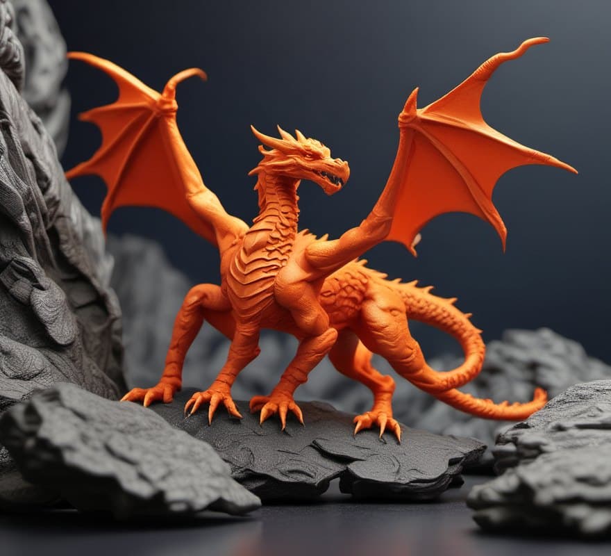 Figurine impresa en 3D con filamento PLA de alta precisión