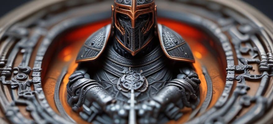 Miniatura de caballero impresa en 3D con detalle fino