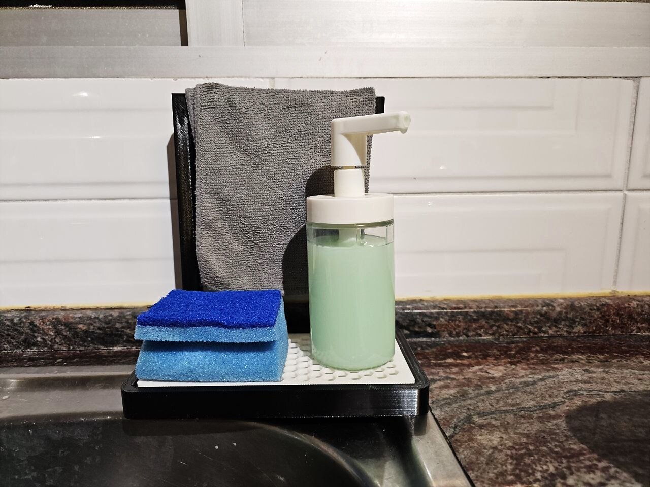 Sink Caddy — organizador de fregadero para estropajos, jabón y trapo